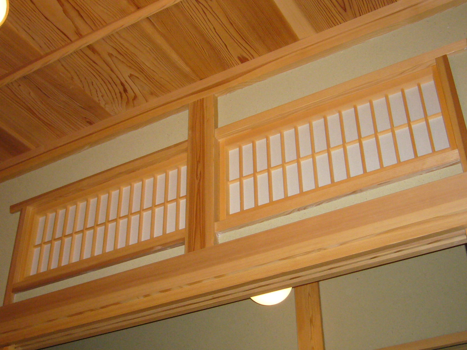 Wooden ranma transom in Katori, Japan